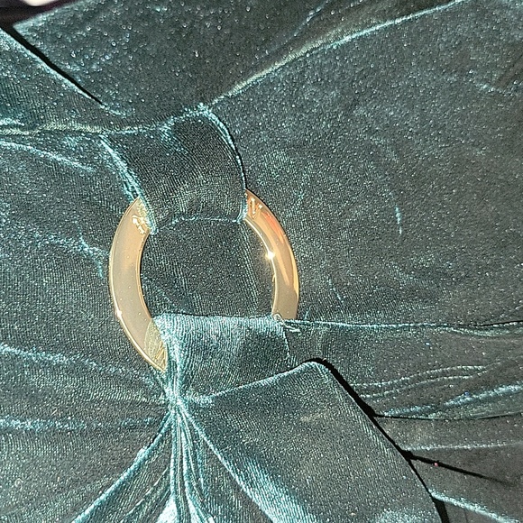 Anne Klein velvet green dress sz 12 - Picture 3 of 7